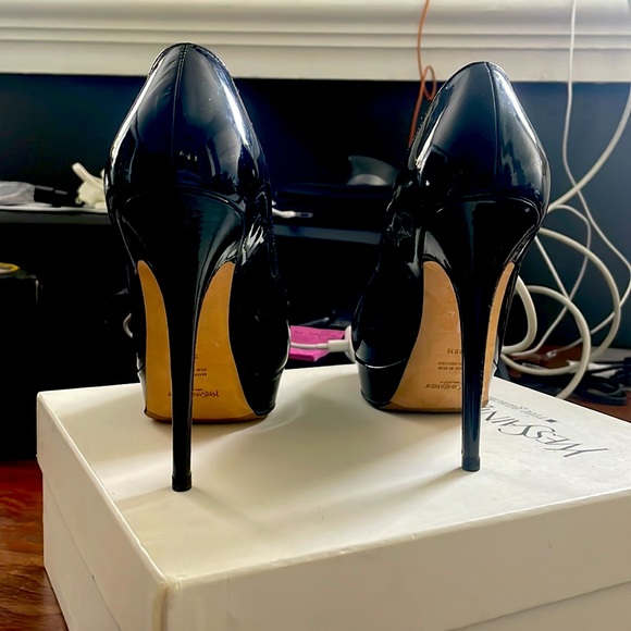 Yves Saint Laurent YSL Pump Vitello Vernice Black Size 38.5 EU / 8 US - Picture 4 of 6